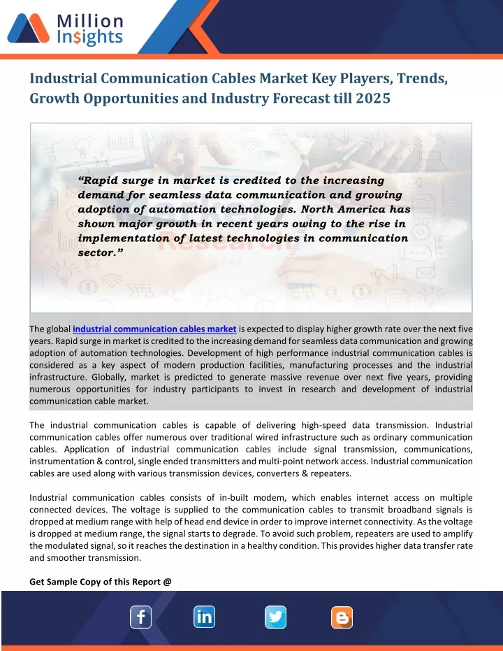 industrial communication cables market