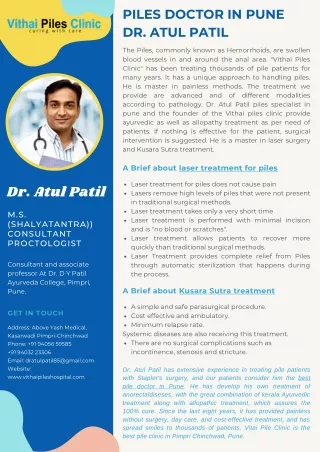 Piles Doctor in Pune: Dr. Atul Patil