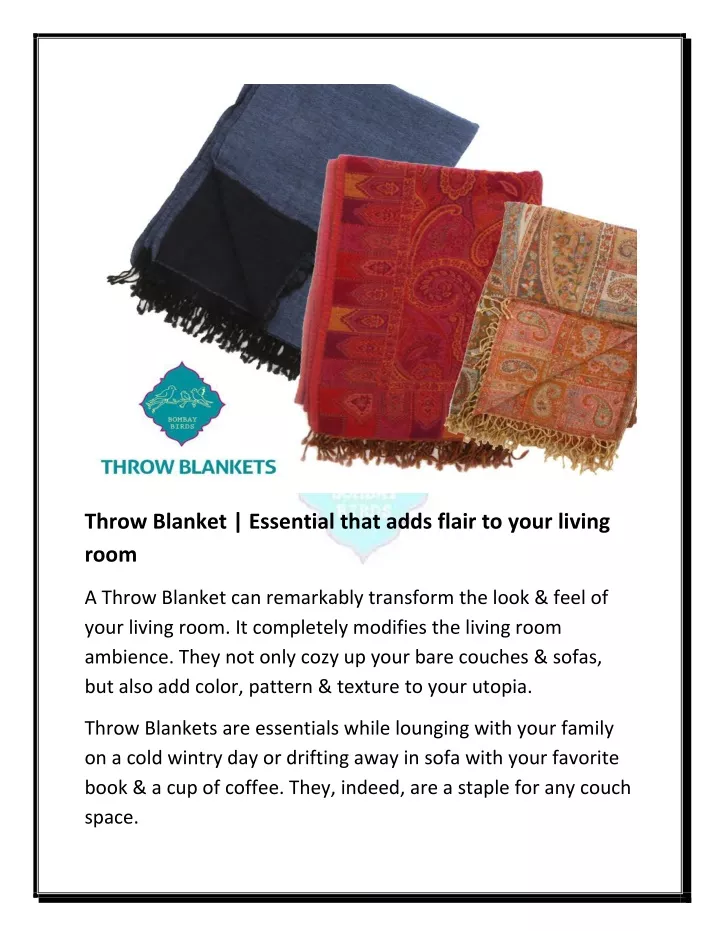 throw blanket essential that adds flair to your