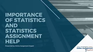 importa nce of statistics and statistics
