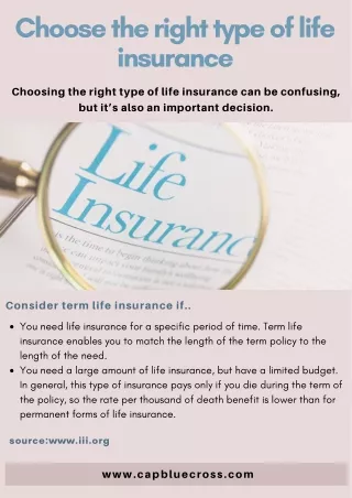 Choose the Right Type of Insurance