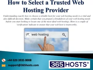 Selecting Your Best Web Hosting Provider