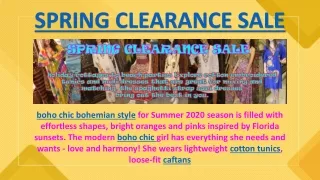 spring clearance sale