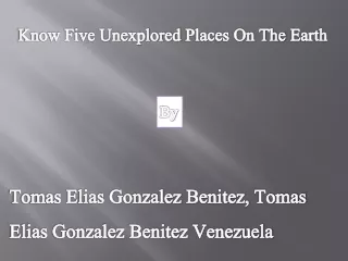 Tomas Elias Gonzalez Benitez, Tomas Elias Gonzalez Benitez Venezuela