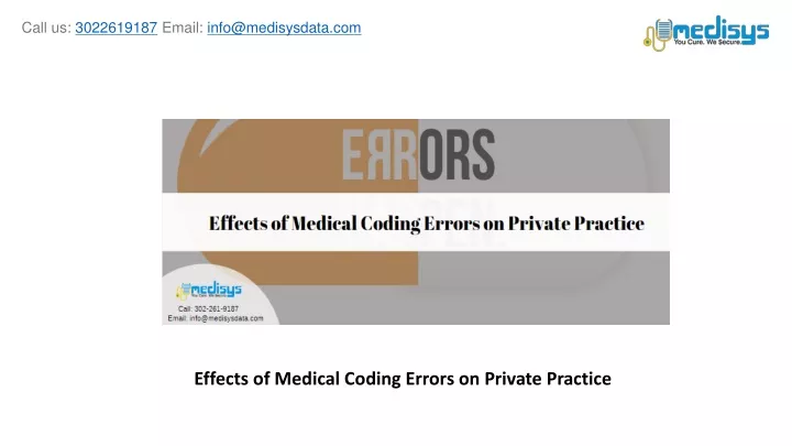 effects of medical coding errors on private practice