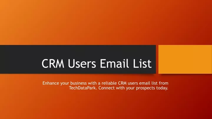 crm users email list