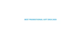 Best promotional gift idea 2020