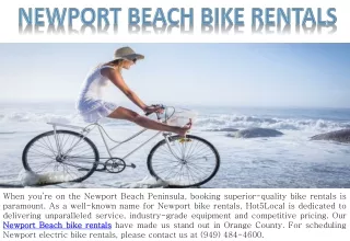 Newport Beach Bike Rentals