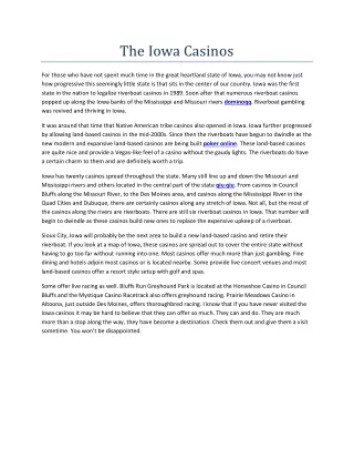 the iowa casinos