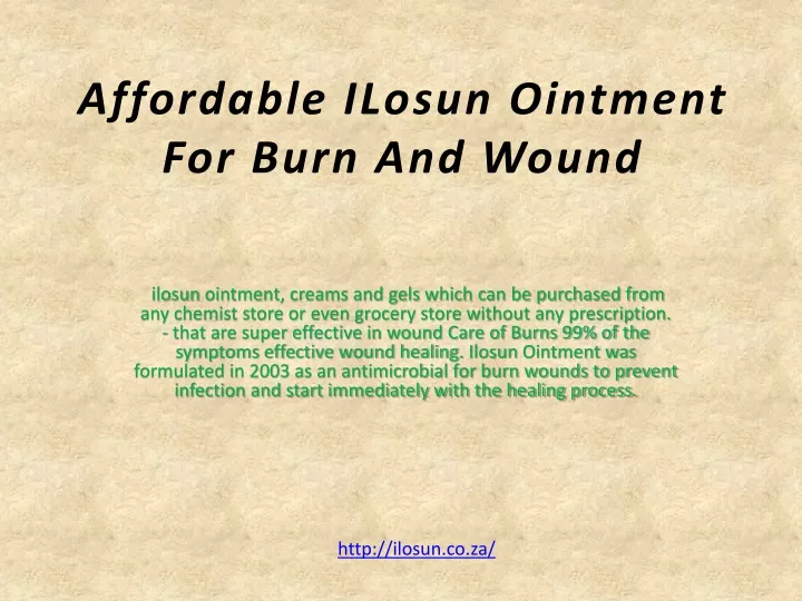 affordable ilosun ointment for burn and wound