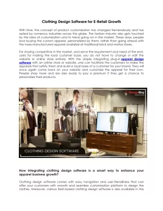 Clothing Design Software for E-Retail Growth