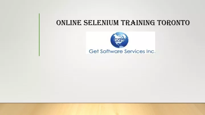 online selenium training toronto