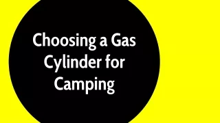choosing a gas cylinder for camping
