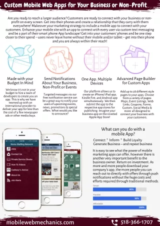 custom mobile web apps for your business