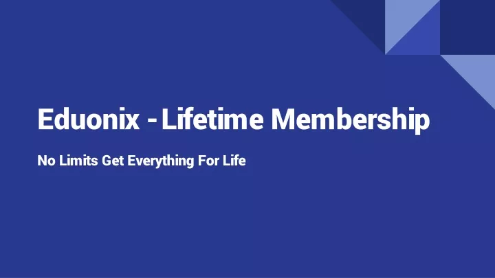 eduonix lifetime membership