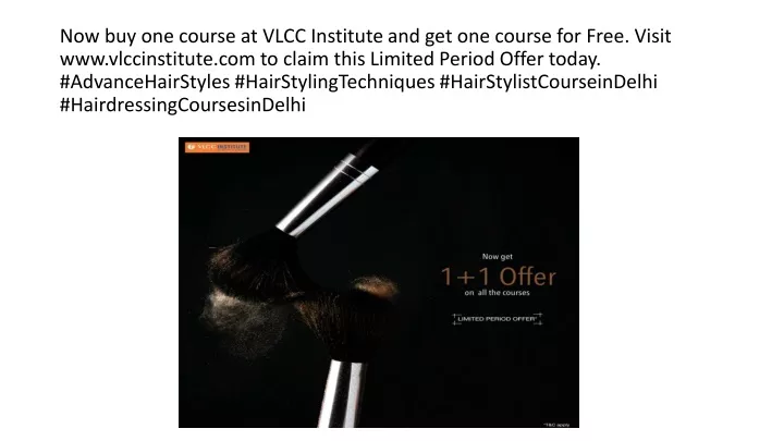 now buy one course at vlcc institute