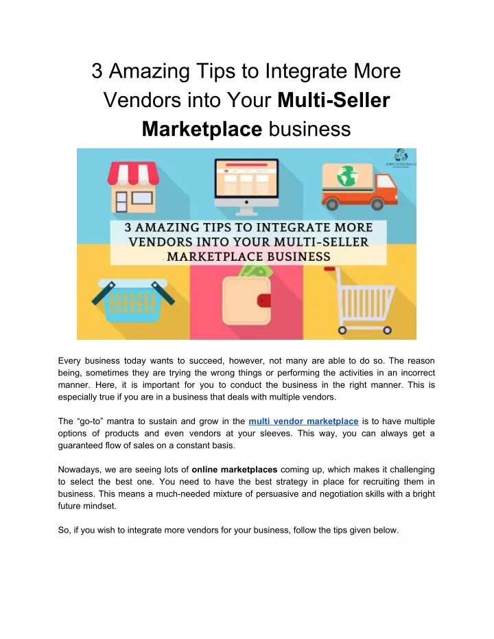 3 amazing tips to integrate more vendors into