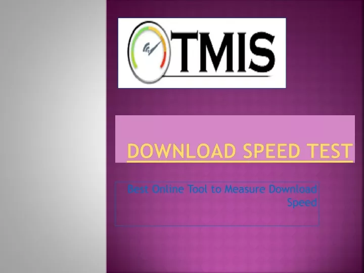 download speed test