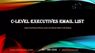 C-Level Executives Email List
