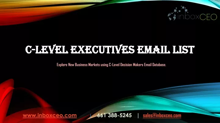 c level executives email list