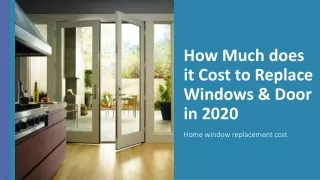 How much does it cost to replace windows and door installation
