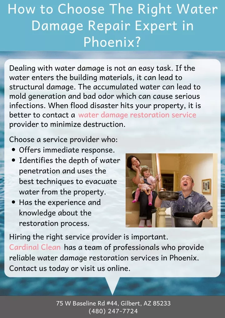 how to choose the right water damage repair