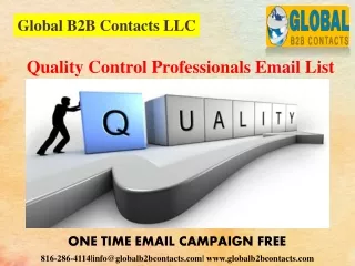 Quality Control Professionals Email List