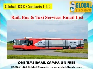 Rail, Bus & Taxi Services Email List