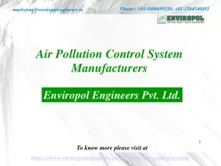 Air Pollution Control System Manufacturers