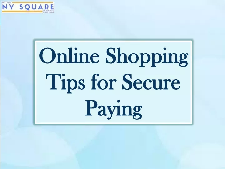 online shopping tips for secure paying