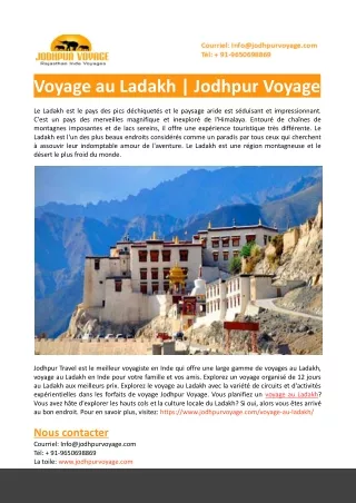Voyage au Ladakh | Jodhpur Voyage