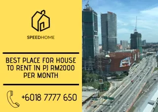 To Rent Out Your House in Petaling Jaya – Contact SPEEDHOME