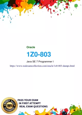 2020 Updated Oracle 1Z0-803 Exam Dumps - 1Z0-803 Dumps