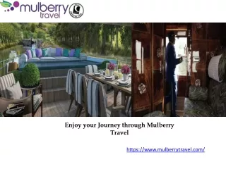 Enjoy your Journey  through Mulberry Travel