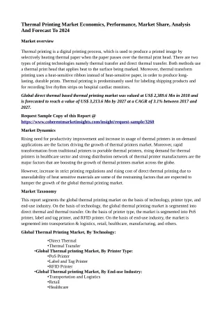 thermal printing market economics performance