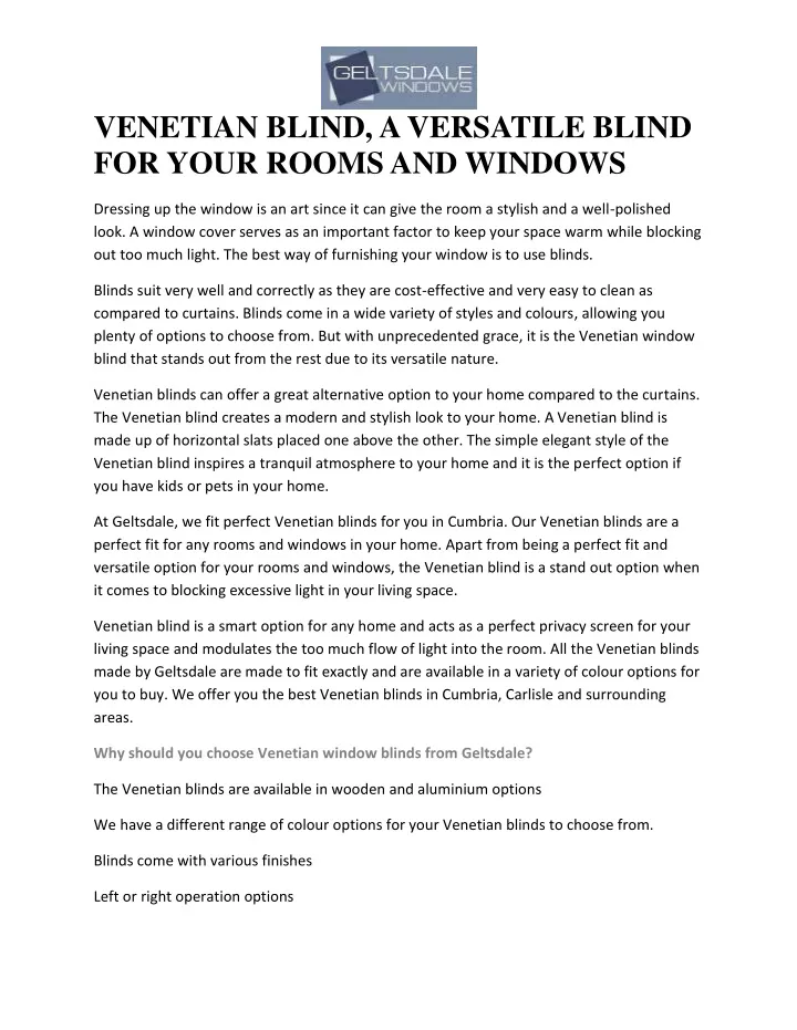 venetian blind a versatile blind for your rooms