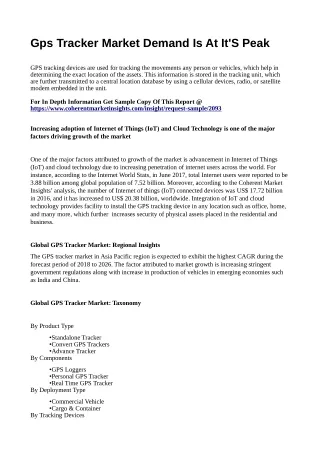gps tracker market demand is at it s peak