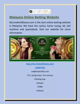 Malaysia Online Betting Website
