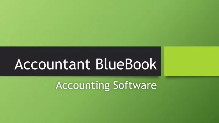 accountant bluebook