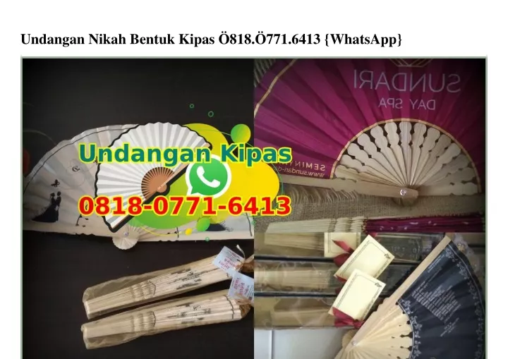 undangan nikah bentuk kipas 818 771 6413 whatsapp