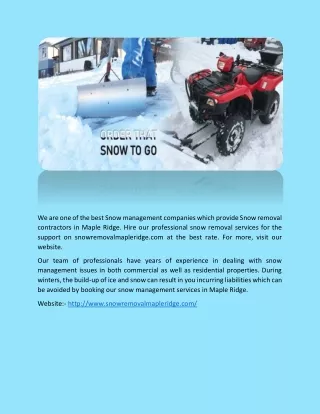 we are one of the best snow management companies