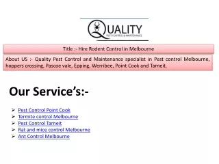 title hire rodent control in melbourne