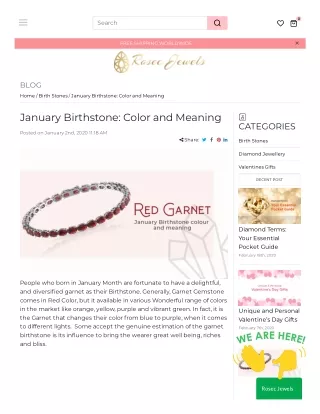 January Birthstone: Color and Meaning