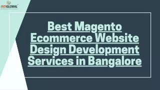 Magento eCommerce Web & website Development Company in Bangalore