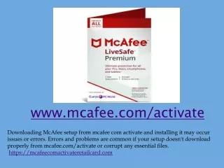 www mcafee com activate