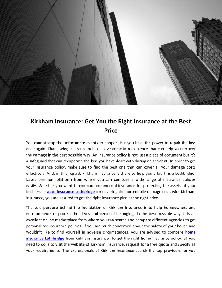 kirkham insurance get you the right insurance