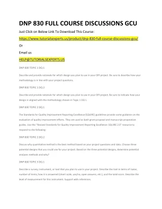 dnp 830 full course discussions gcu