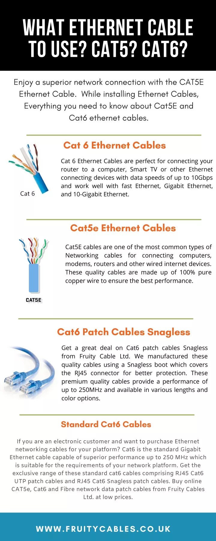 what ethernet cable to use cat5 cat6