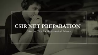 CSIR NET Preparation Tips for Mathematical Science