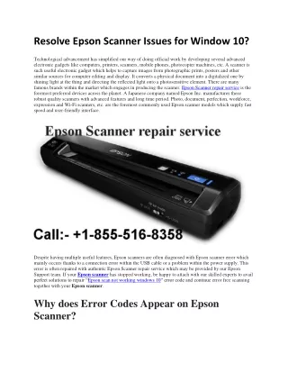 Epson Scanner repair service  1-855-516-8358 USA